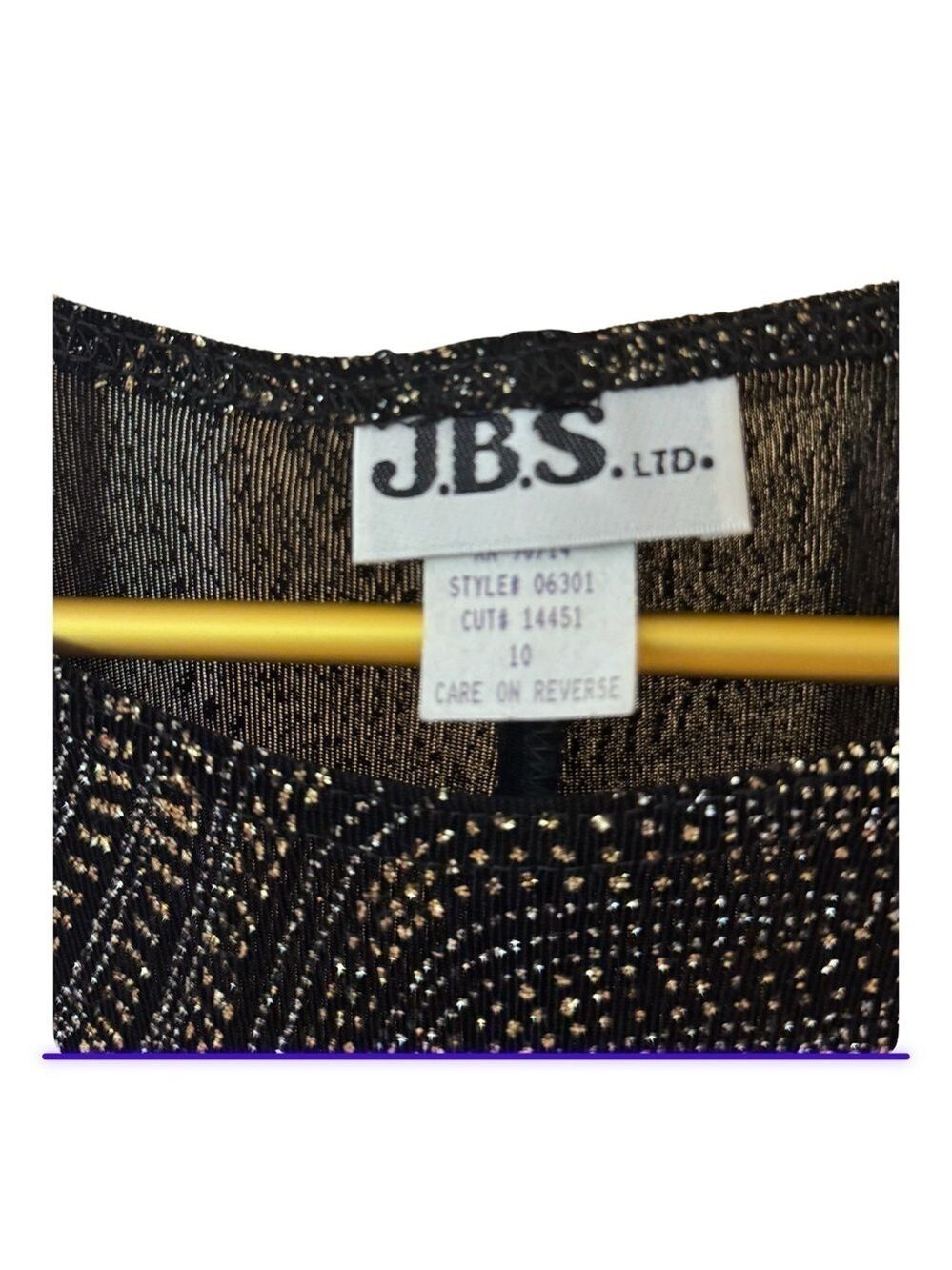 JBS LTD Black Sequin Evening Gown Size 10 - Picture 4 of 5